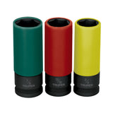 JUEGO 3 DADOS LARGOS 1/2' IMPACTO PROTECCISN PLASTICA 6P STD