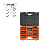 JUEGO DE 8 DADOS LARGOS CUADRO 3/4' DE IMPACTO 6 PUNTAS STD