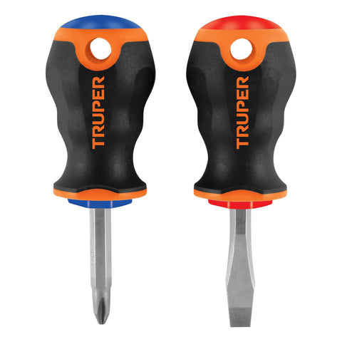 DZO DE DESARMADORES 1/4' X 1-1/2' MANGO COMFORT GRIP, TRUPER