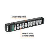 JUEGO DADOS, PUNTA TORX,1/2', 10 PZAS.