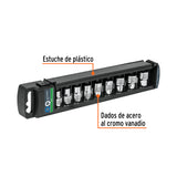 JUEGO DADOS, PUNTA TORX, 3/8', 9 PZAS