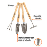 JGO DE HERRAMIENTAS D/JARDIN 4 PZS LARGO