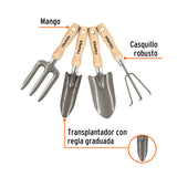 JGO DE HERRAMIENTAS D/JARDIN 4 PZS CORTO