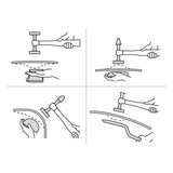 JUEGO 7 PIEZAS DE MARTILLOS Y ENTIBADORES PARA HOJALATERO