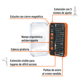 DESARMADOR DE PRECISISN CON 106 PUNTAS INTERCAMBIABLES