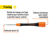 DESARMADOR DE PRECISISN PUNTA TRIWING Y000 MANGO ERGONSMICO