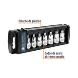 JUEGO DE 7 DADOS CUADRO 1/2' PUNTA HEXAGONAL MM, TRUPER