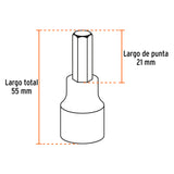 JUEGO DE 7 DADOS CUADRO 1/2' PUNTA HEXAGONAL STD, TRUPER