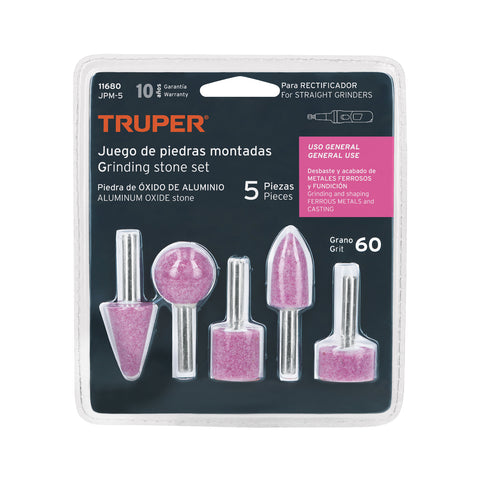 JGO DE PIEDRAS MONTADAS P/TALADRO 5 PZS