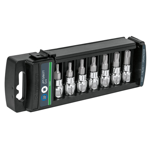 JUEGOS DE 7 DADOS 3/8" PUNTA TORX