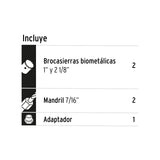 JUEGO PARA INSTALAR CERRADURAS, 3 PIEZAS