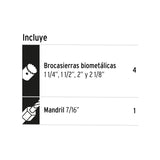 JUEGO DE 5 BROCASIERRAS BIMETALICAS, TRUPER EXPERT