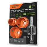 JUEGO DE 5 BROCASIERRAS BIMETALICAS, TRUPER EXPERT