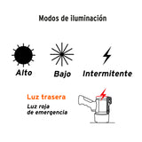 LÁMPARA RECARGABLE DE LED ALTA POTENCIA, 300 LM, 7 W, 144 MM