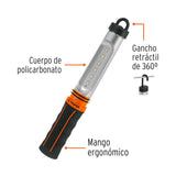LÁMPARA DE TALLER RECARGABLE, 140 LÚMENES, 6 LEDS SMT