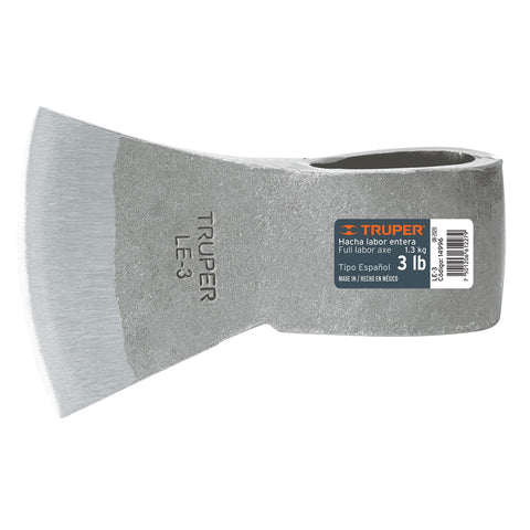 HACHA LABOR ENTERA 3 LB SIN MANGO, TRUPER