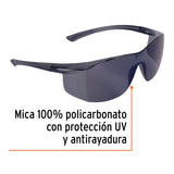 LENTES DE SEGURIDAD LIGEROS CON MARCO, GRIS, ULTRALITE