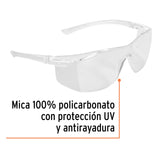 LENTES SEGURIDAD LIGEROS, TRANSPARENTES