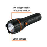 LINTERNA PLÁSTICA, LED, LUZ DIRECTA, 2 PILAS D, 180 LM