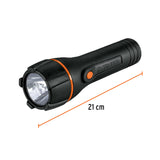 LINTERNA PLÁSTICA, LED, LUZ DIRECTA, 2 PILAS D, 180 LM