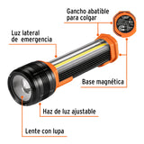 LINTERNA RECARGABLE CON LUZ EMERGENCIA 480LM TRUPER