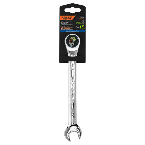 LLAVE COMBINADA CON MATRACA, MILIMÉTRICA 17MM, TRUPEREXPERT