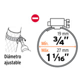 BOLSA CON 2 ABRAZADERAS 10 DE ACERO INOXIDABLE, TRUPER