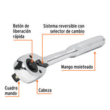 MATRACA PARA CUADRO 1/2' CABEZA DE PERA 13410