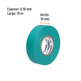 CINTA D/AISLAR VERDE 19MM X 18 M ENCOGIB