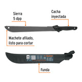 MACHETE DOBLE FILO 18' CACHA INYECTADA, CON FUNDA, TRUPER