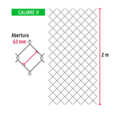 MALLA CICLÓNICA, CALIBRE 11, ABERTURA 63 X 63, 2 X 20 M