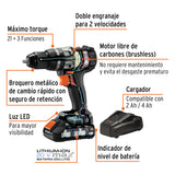 ROTOMARTILLO INALAMBRICO TRUPER MAX 20.V