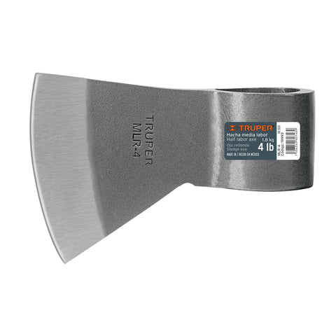 HACHA MEDIA LABOR OJO REDONDO 4 LB SIN MANGO, TRUPER