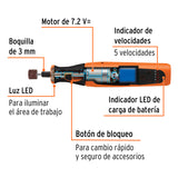 HERRAMIENTAS ROTATICA INALAMBRICA 7.2 V, PROFESIONAL, TRUPER