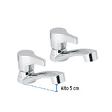JUEGO 2 LLAVES PARA LAVABO, ABS, MANERALES PALANCA, BASIC