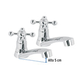 JUEGO 2 LLAVES PARA LAVABO, ABS, MANERALES CRUCETA, BASIC