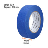 MASKING TAPE 1-1/2'X50 METROS, AZUL