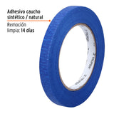 MASKING TAPE 1/2'X50 METROS, AZUL