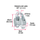 BOLSA CON 40 NUDOS (PERROS) DE HIERRO PARA CABLE DE 1/4"