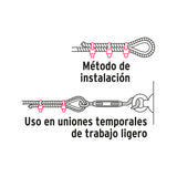 BOLSA CON 40 NUDOS (PERROS) DE HIERRO PARA CABLE DE 1/4"