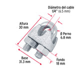 NUDO PARA CABLE DE 1/4'