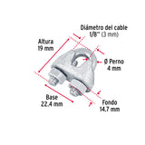 NUDO PARA CABLE DE 1/8'