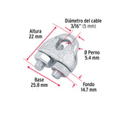 NUDO PARA CABLE DE 3/16'