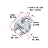 NUDO PARA CABLE DE 5/16'