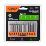 JUEGO DE 12 PUNTAS TORX COMBINADAS C/SEGURO LARGO 2' EXPERT