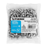BOLSA CON 100 PIJAS PARA LAMINA, #12 X 5/8', FIERO