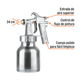 PISTOLA PARA PINTAR, BAJA PRESIÓN, FLUJO CONTINUO, 10 PSI