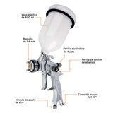 PISTOLA P/PINTAR GRAVEDAD LVMP VASO PLASTICO, 1.4MM, TRUPER EXPERT