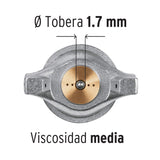 PISTOLA PARA PINTAR, GRAVEDAD, MULTIPOSICIÓN, BOQUILLA 1.7MM