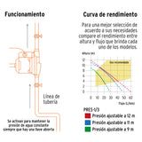 BOMBA DE AGUA CON PRESURIZADOR, 1/3 HP